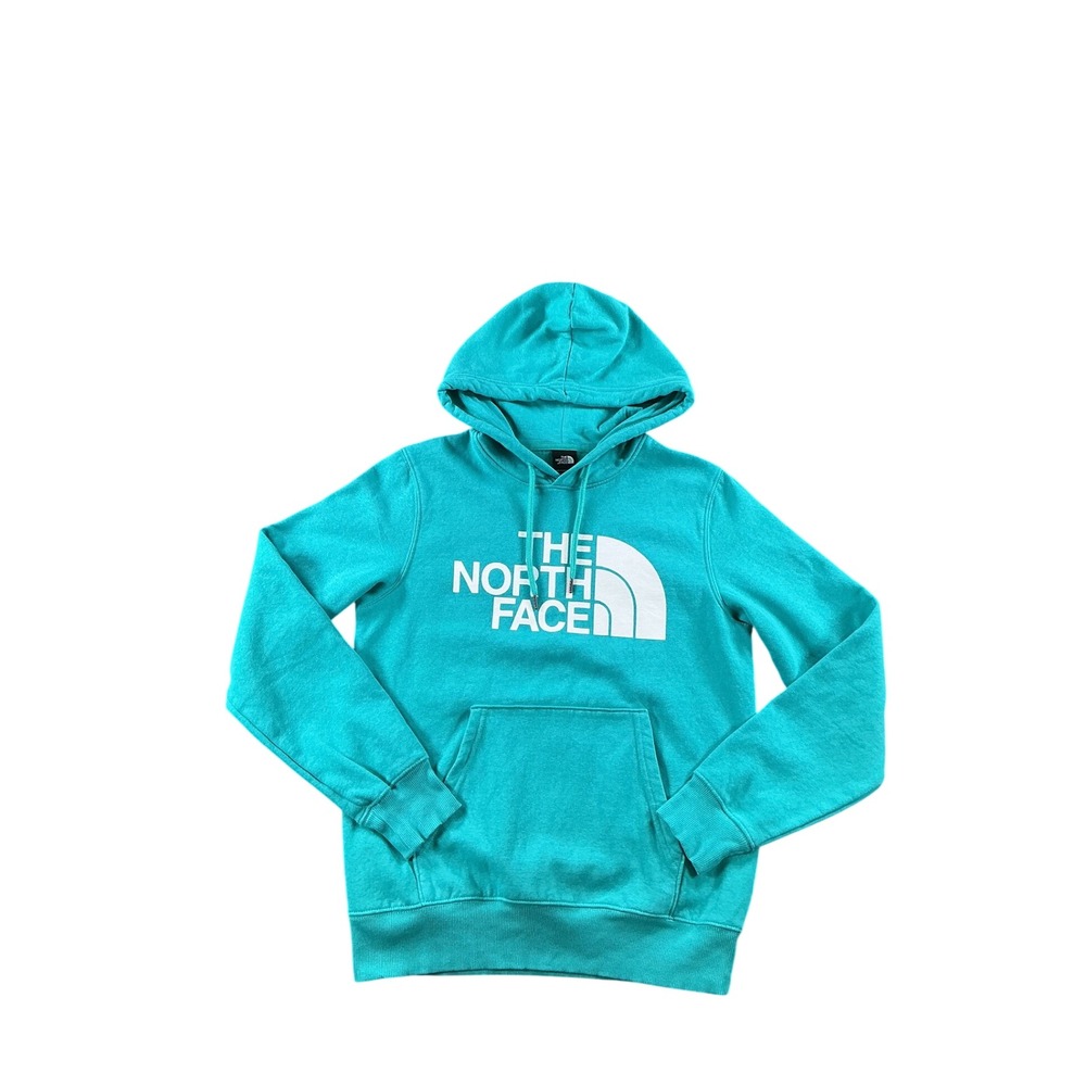 The North Face Mens Half Dome Pullover Hoodie Teal Turquoise Blue Small S